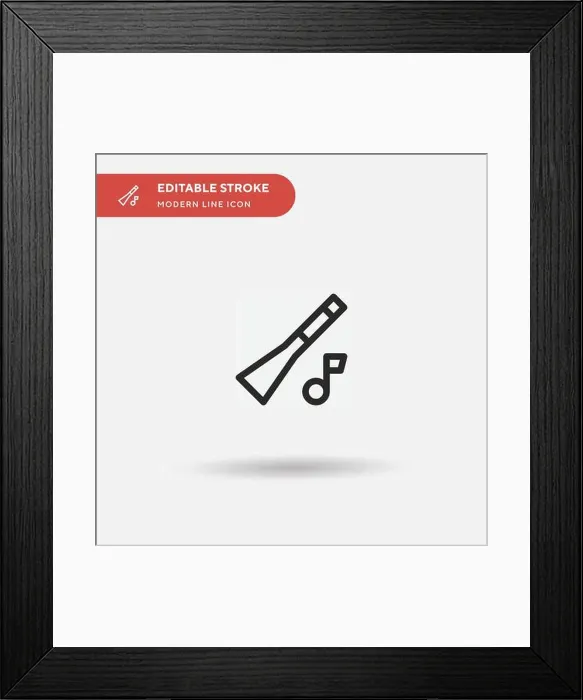 Framed Print : Didgeridoo Simple vector icon. Illustration symbol design template for web mobile UI element Framed Print : Didgeridoo Simple vector icon. Illustration symbol design template for web mobile UI element