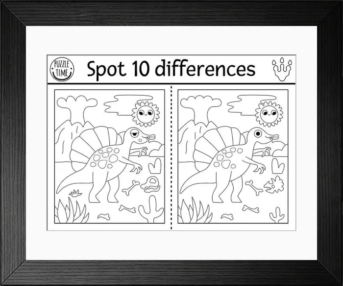 Framed Print : Find differences game for children Framed Print : Find differences game for children