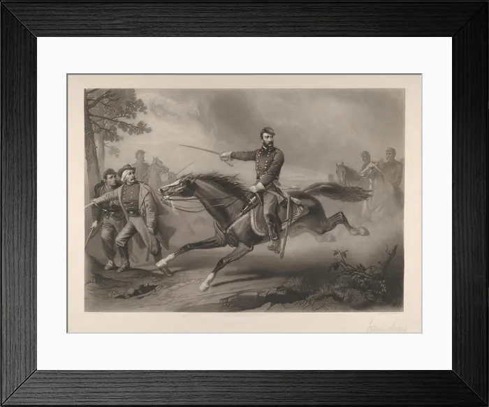 Framed Print : Sheridan's Ride, 1868, Etching and engraving, Image: 13 13 / 16 × 19 13 / 16 in. (35.1 × 50.3 cm), Prints, After Christian Framed Print : Sheridan's Ride, 1868, Etching and engraving, Image: 13 13 / 16 × 19 13 / 16 in. (35.1 × 50.3 cm), Prints, After Christian