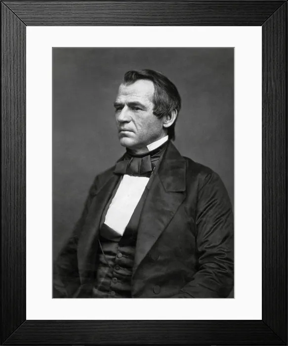 Framed Print : Portrait photo circa 1860 of Andrew Johnson (1808 - 1875) - the 17th US President (1865 - 1869) Framed Print : Portrait photo circa 1860 of Andrew Johnson (1808 - 1875) - the 17th US President (1865 - 1869)