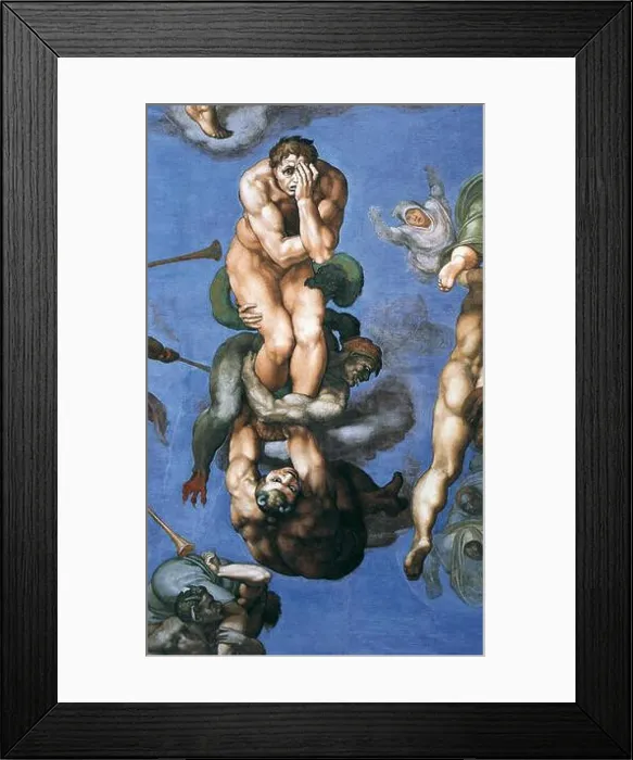 Framed Print : The damned soul alone - the Last Judgment (Italian) Framed Print : The damned soul alone - the Last Judgment (Italian)