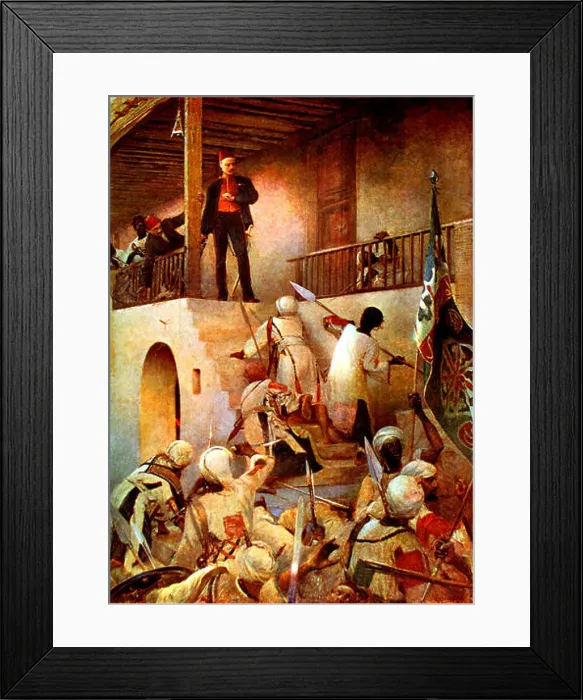 Framed Print : General Gordon's Last Stand, after painting by George W Framed Print : General Gordon's Last Stand, after painting by George W