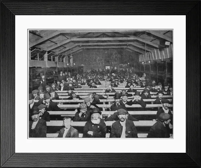 Framed Print : The Penny Sit-Up, Salvation Army shelter, Blackfriars, London, c1900 (1901) Framed Print : The Penny Sit-Up, Salvation Army shelter, Blackfriars, London, c1900 (1901)