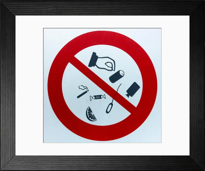 Framed Print : No litter, rubbish sign Framed Print : No litter, rubbish sign