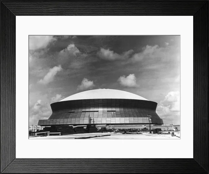 Framed Print : New Orleans, Louisiana: 1975 The Superdome in New Orleans as it neared completion Framed Print : New Orleans, Louisiana: 1975 The Superdome in New Orleans as it neared completion
