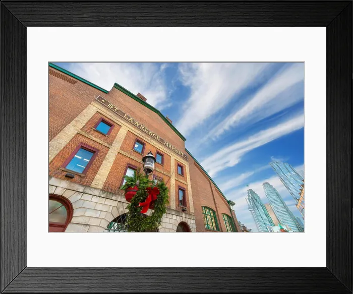 Framed Print : Toronto, Famous St. Lawrence market located on the southwest corner of Front and Lower Jarvis Streets Framed Print : Toronto, Famous St. Lawrence market located on the southwest corner of Front and Lower Jarvis Streets