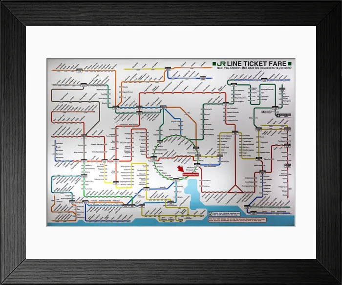 Framed Print : latest version of the Tokyo metro map. Japan 2012 Framed Print : latest version of the Tokyo metro map. Japan 2012
