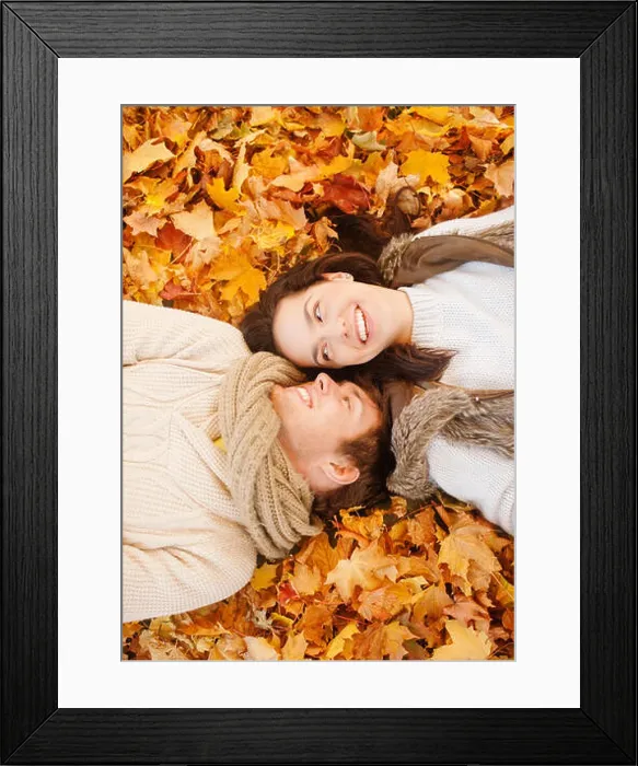 Framed Print : romantic couple in the autumn park Framed Print : romantic couple in the autumn park