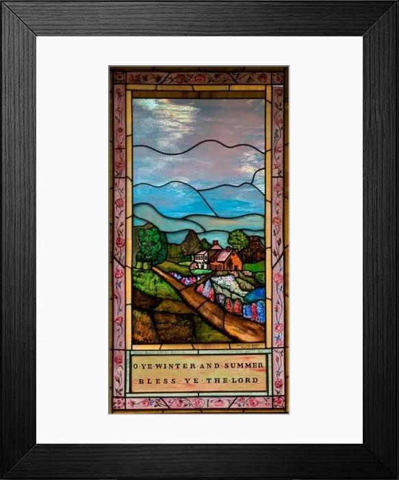 Framed Print : Stained glass in the Episcopal Chapel of the Transfiguration, Grand Teton National Park, Wyoming, USA Framed Print : Stained glass in the Episcopal Chapel of the Transfiguration, Grand Teton National Park, Wyoming, USA