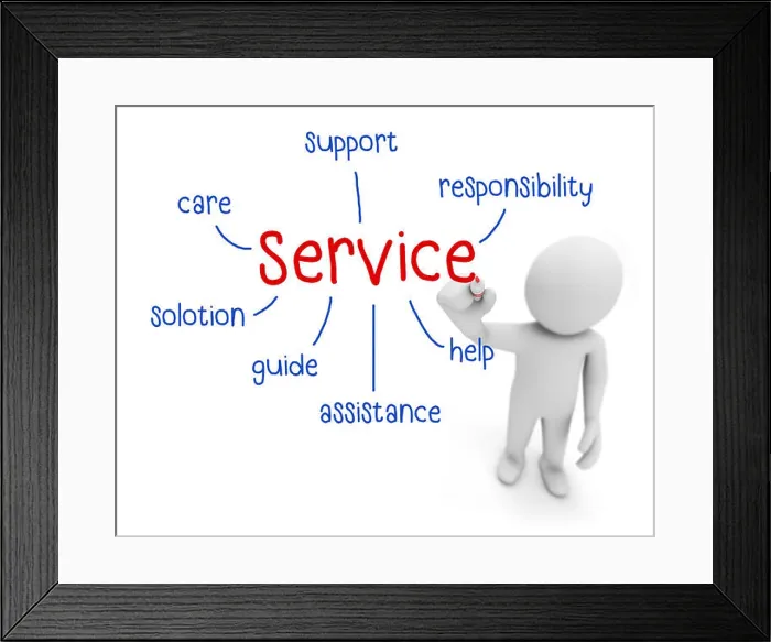 Framed Print : service text, business man writing service concept, Man Explain the meaning of services, 3d rendering Framed Print : service text, business man writing service concept, Man Explain the meaning of services, 3d rendering