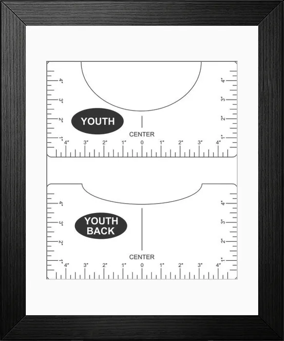 Framed Print : T shirt alignment guide. Youth size front and back template Framed Print : T shirt alignment guide. Youth size front and back template