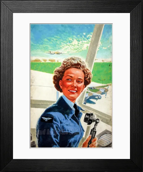 Framed Print : British, WW2, Forces Recruitment poster, W.A.A.F. - And help the R.A.F. poster, 1939-1946 Framed Print : British, WW2, Forces Recruitment poster, W.A.A.F. - And help the R.A.F. poster, 1939-1946