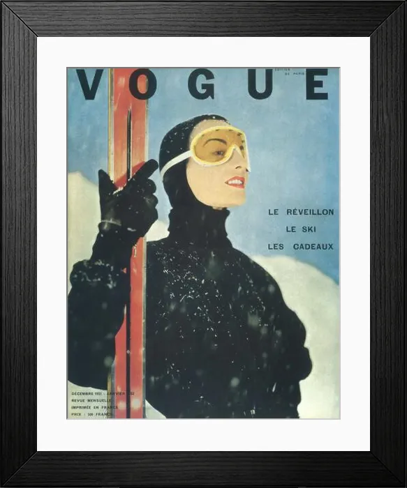 Framed Print : 1951 December Vogue Paris cover by Robert Doisneau