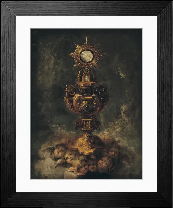 Framed Print : The Eucharist, Holy Sacrament, painting Framed Print : The Eucharist, Holy Sacrament, painting