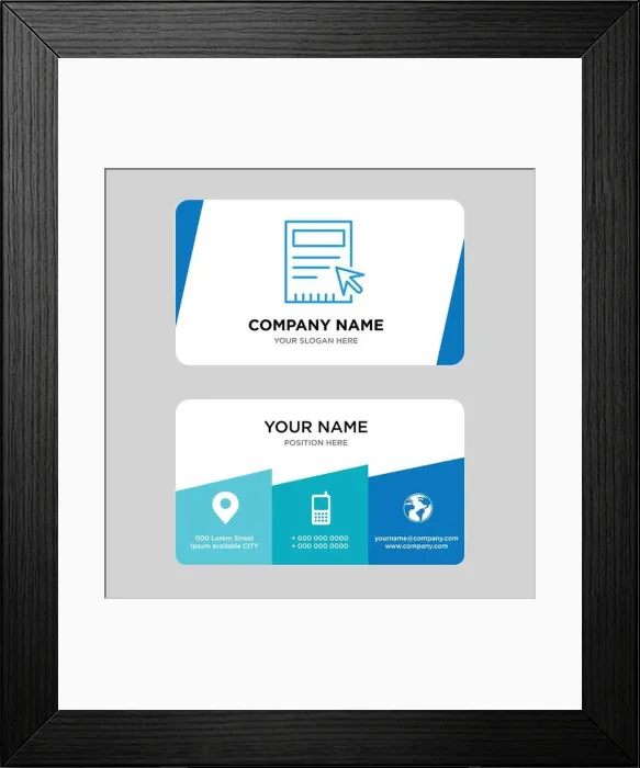 Framed Print : Blank business card design template Framed Print : Blank business card design template