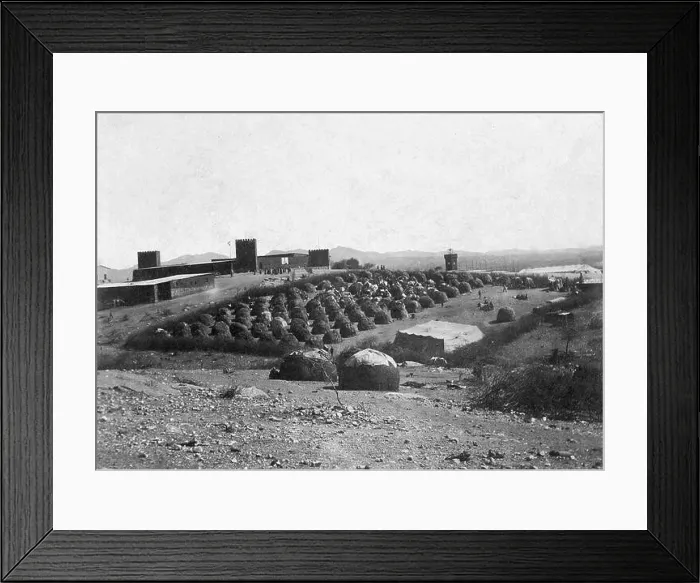 Framed Print : Camp for imprisoned rebels near Windhuk, 1906