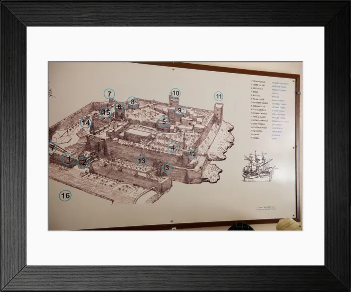 Framed Print : map of castle of St. Peter, Bodrum Museum of Underwater Archaeology Framed Print : map of castle of St. Peter, Bodrum Museum of Underwater Archaeology