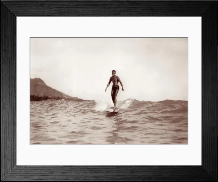 Framed Print : Olympic Gold Medal swimmer and Father of Modern Surfing Framed Print : Olympic Gold Medal swimmer and Father of Modern Surfing