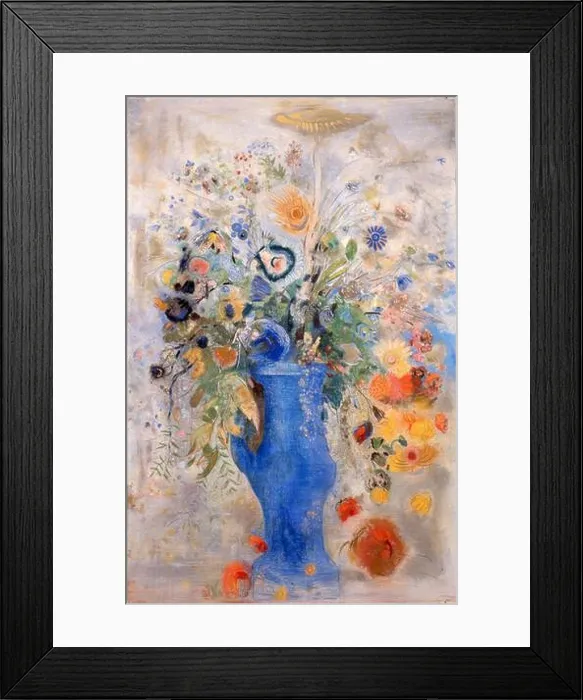 Framed Print : Odilon Redon's 1901 Grand Bouquet features an abstract arrangement of flowers Framed Print : Odilon Redon's 1901 Grand Bouquet features an abstract arrangement of flowers