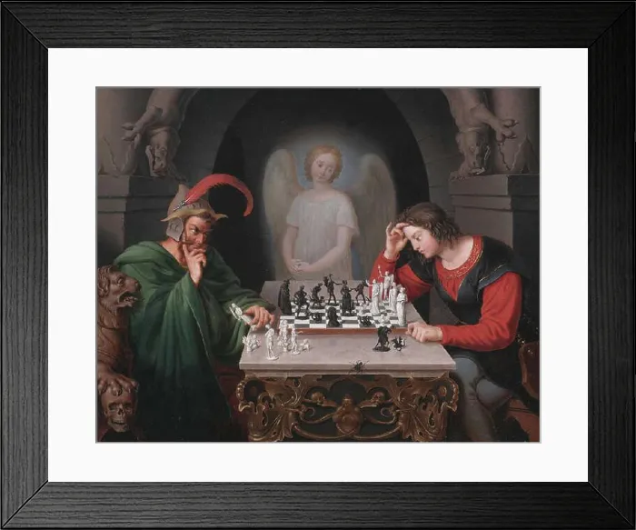Framed Print : Deutsch: Die Schachspieler. 1 September 2009, 09:56:11. Frederich August Moritz Retzsch Framed Print : Deutsch: Die Schachspieler. 1 September 2009, 09:56:11. Frederich August Moritz Retzsch