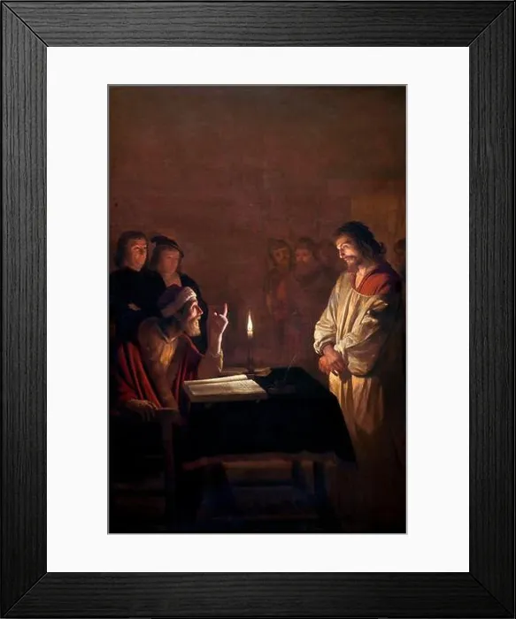 Framed Print : Christ before the High Priest by Gerrit van Honthorst (Gerard van Honthorst: 1592-1656), oil on canvas, c. 1617 Framed Print : Christ before the High Priest by Gerrit van Honthorst (Gerard van Honthorst: 1592-1656), oil on canvas, c. 1617
