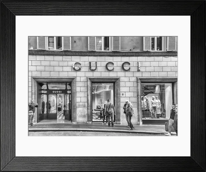 Framed Print : ROME - NOVEMBER 18: Gucci store in the famous Via Condotti Framed Print : ROME - NOVEMBER 18: Gucci store in the famous Via Condotti