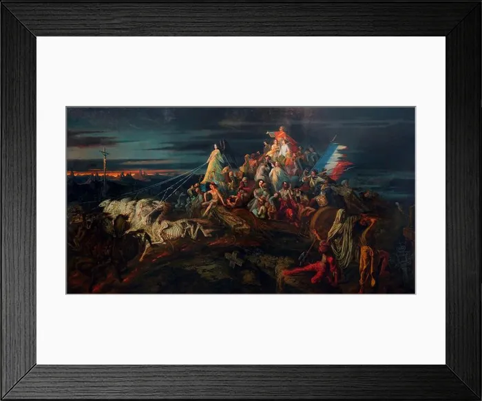 Framed Print : The Chariot of Death is inspired by medieval and early Renaissance Dances of Death Framed Print : The Chariot of Death is inspired by medieval and early Renaissance Dances of Death