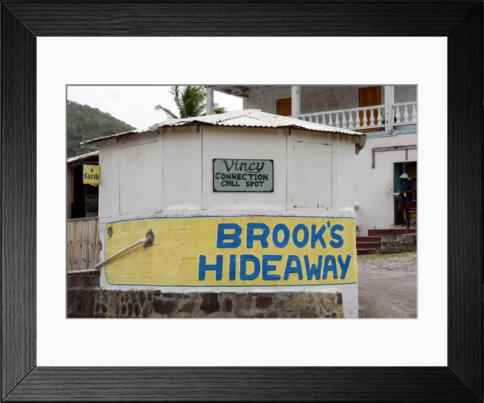 Framed Print : Brook's Hideaway bar and restaurant, Port Elizabeth, Bequia Island, St Vincent & the Grenadines, Caribbean Framed Print : Brook's Hideaway bar and restaurant, Port Elizabeth, Bequia Island, St Vincent & the Grenadines, Caribbean