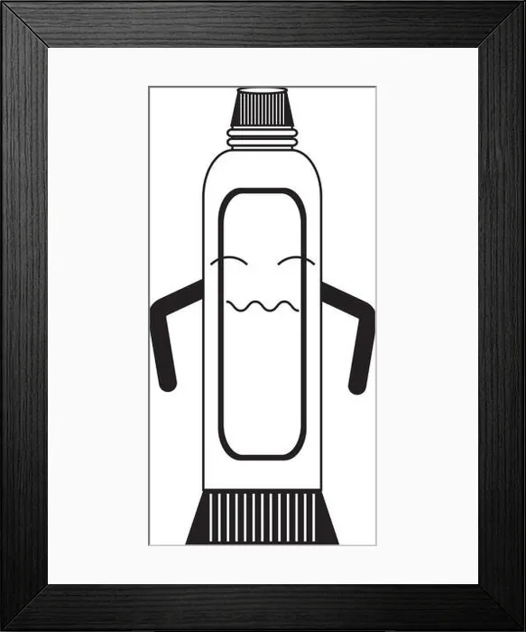 Framed Print : kawaii toothpaste icon image