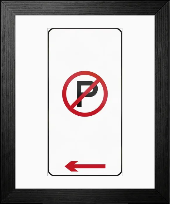 Framed Print : Australian traffic sign: No parking along carriageway Framed Print : Australian traffic sign: No parking along carriageway