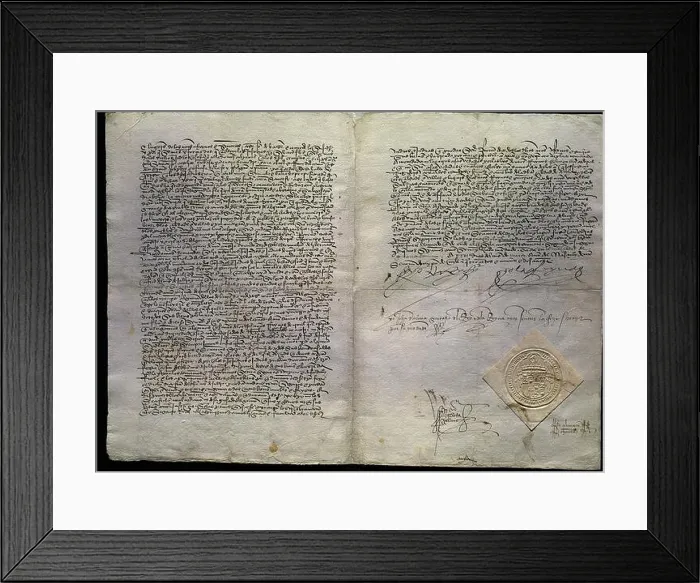 Framed Print : PODER PARA LOS JUDIOS OTORGADO POR LOS REYES CATOLICOS EN GRANADA 1 / 3 / 1492 Framed Print : PODER PARA LOS JUDIOS OTORGADO POR LOS REYES CATOLICOS EN GRANADA 1 / 3 / 1492