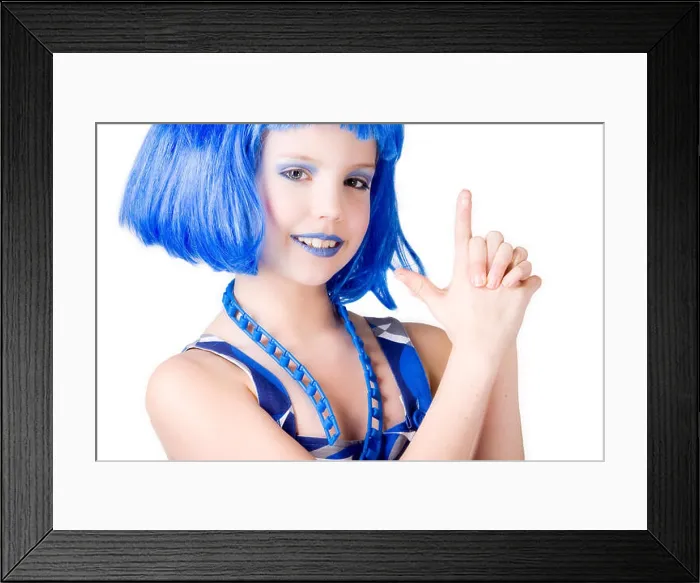 Framed Print : Blue bond girl Framed Print : Blue bond girl