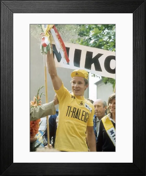 Framed Print : Tour de France 1977. Didi Thurau (Germany) after the 13th stage in Freiburg im Breisgau Framed Print : Tour de France 1977. Didi Thurau (Germany) after the 13th stage in Freiburg im Breisgau