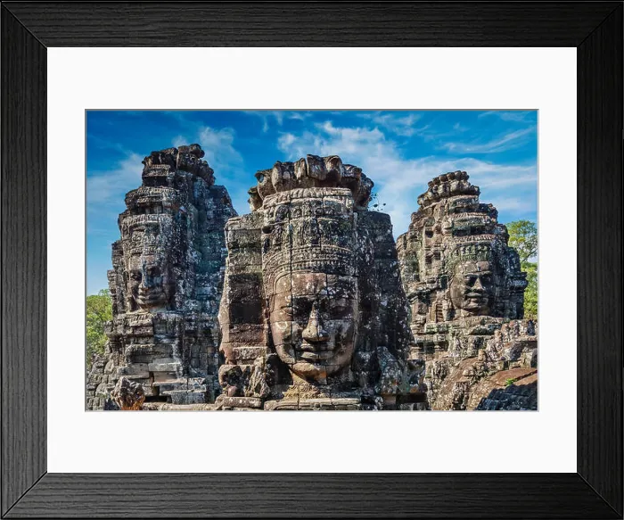 Framed Print : Faces of Bayon temple, Angkor, Cambodia Framed Print : Faces of Bayon temple, Angkor, Cambodia