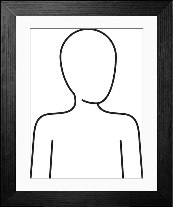 Framed Print : monochrome silhouette of human half body and faceless Framed Print : monochrome silhouette of human half body and faceless