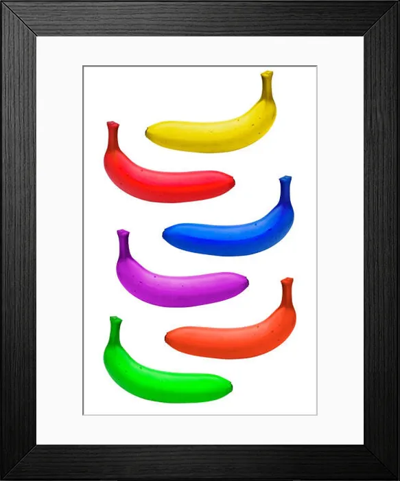 Framed Print : bananas colorful colors concept Framed Print : bananas colorful colors concept