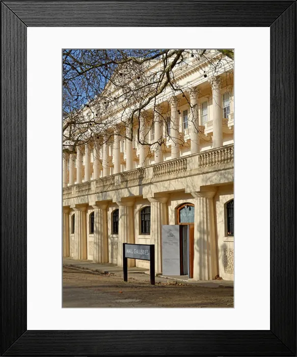 Framed Print : Mall Galleries entrance in Carlton House Terrace is the base of the Federation of British Artists FBA