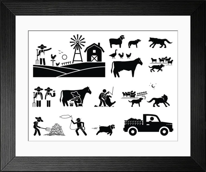 Framed Print : Traditional farmer lifestyle at barn Framed Print : Traditional farmer lifestyle at barn
