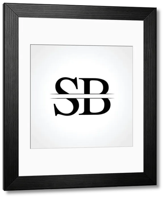 Framed Print : Initial Letter SB Logo Design Vector Template. SB Letter Logo Design Framed Print : Initial Letter SB Logo Design Vector Template. SB Letter Logo Design