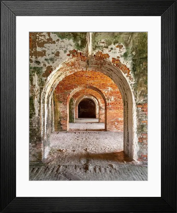 Framed Print : Arched brick doorways from the 1800's with lots of texture Framed Print : Arched brick doorways from the 1800's with lots of texture