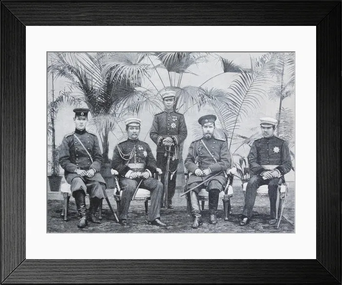Framed Print : Russian Emperor Nicholas II and King of Siam (Thailand) Rama V Chulalongkorn in the Summer of 1897 Framed Print : Russian Emperor Nicholas II and King of Siam (Thailand) Rama V Chulalongkorn in the Summer of 1897