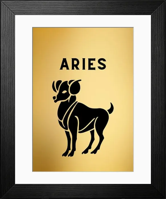 Framed Print : A black Aries goat on light background Framed Print : A black Aries goat on light background