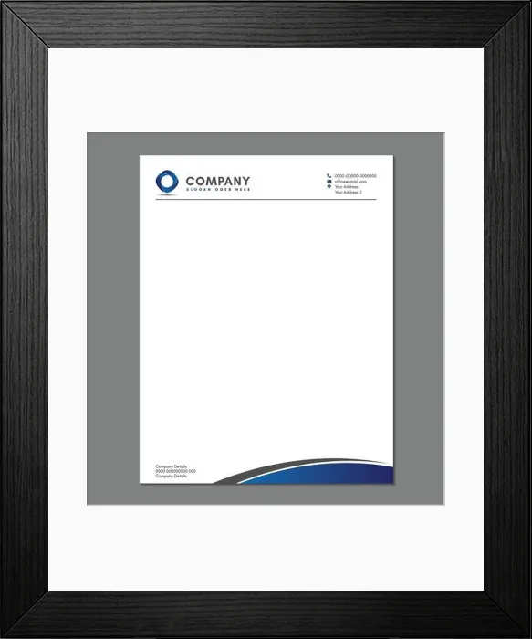 Framed Print : Blank Letterhead Template for Print with Logo Framed Print : Blank Letterhead Template for Print with Logo