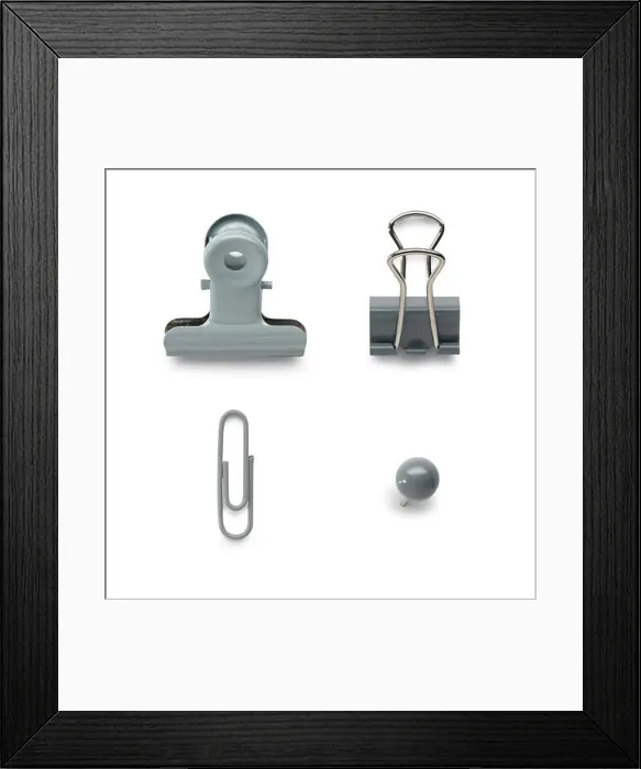 Framed Print : Grey office stationary Framed Print : Grey office stationary