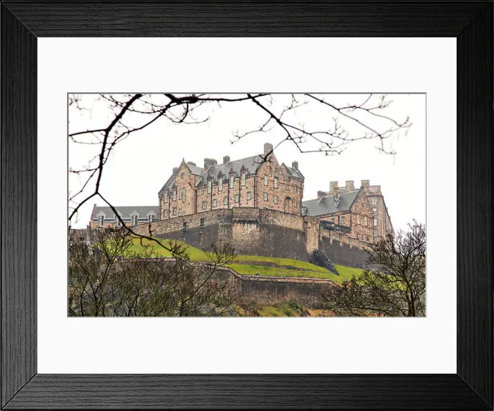 Framed Print : Image of Edinburgh castle in Scotland. Some noise Framed Print : Image of Edinburgh castle in Scotland. Some noise