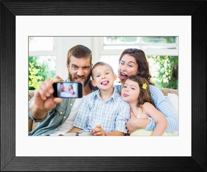 Framed Print : Happy family taking a selfie Framed Print : Happy family taking a selfie