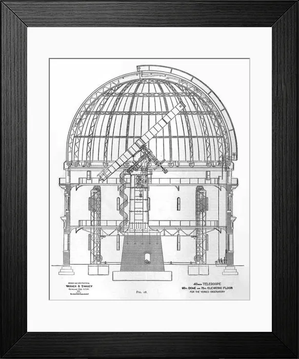 Framed Print : 603 EB1911 Telescope Fig. 18 Yerkes Observatory Framed Print : 603 EB1911 Telescope Fig. 18 Yerkes Observatory