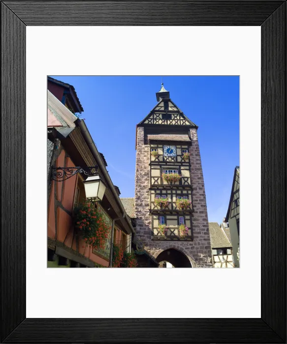 Framed Print : Dolder tower, 13th Century town gate, Riquewihr, Alsace, France Framed Print : Dolder tower, 13th Century town gate, Riquewihr, Alsace, France