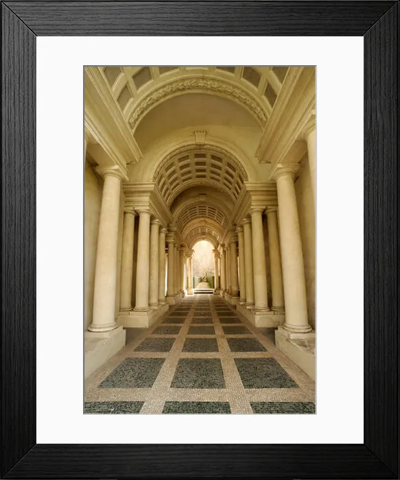 Framed Print : Italy, Rome, Palazzo Spada, Galleria Prospettica del Borromini (17th century) Framed Print : Italy, Rome, Palazzo Spada, Galleria Prospettica del Borromini (17th century)