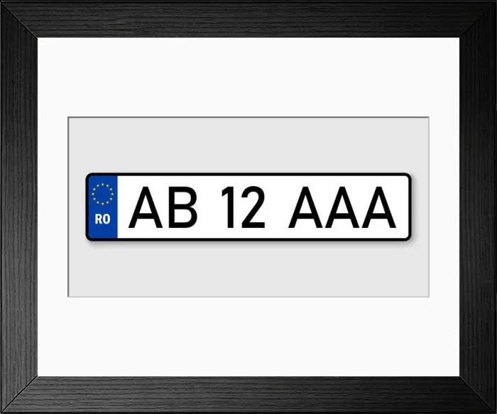 Framed Print : number plate. Vehicle registration plates of Romania Framed Print : number plate. Vehicle registration plates of Romania